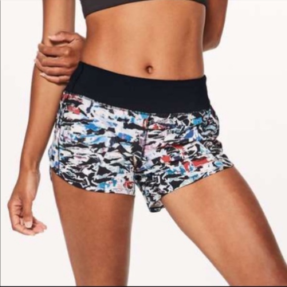 lululemon athletica Pants - Lululemon multi-color speed up 2.5 shorts size 4